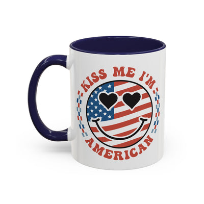 4th of July Mug - Kiss Me I'm American