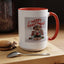 Christmas Mug - Merry Christmas Red Text Puppy Green Top