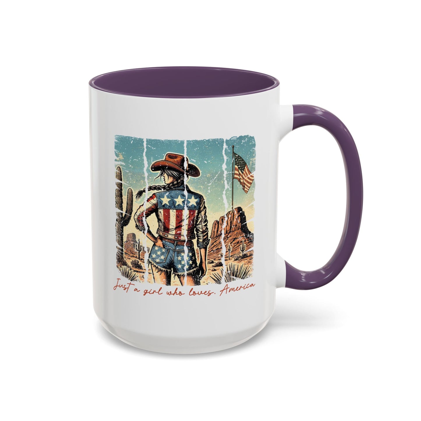 4th of July Mug - Just a Girl Who Loves America