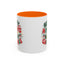 Christmas Mug - Happy Holidays and Merry Christmas Blue Green Yellow Red Text