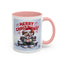 Christmas Mug - Merry Christmas Red Text Puppy Green Top 2