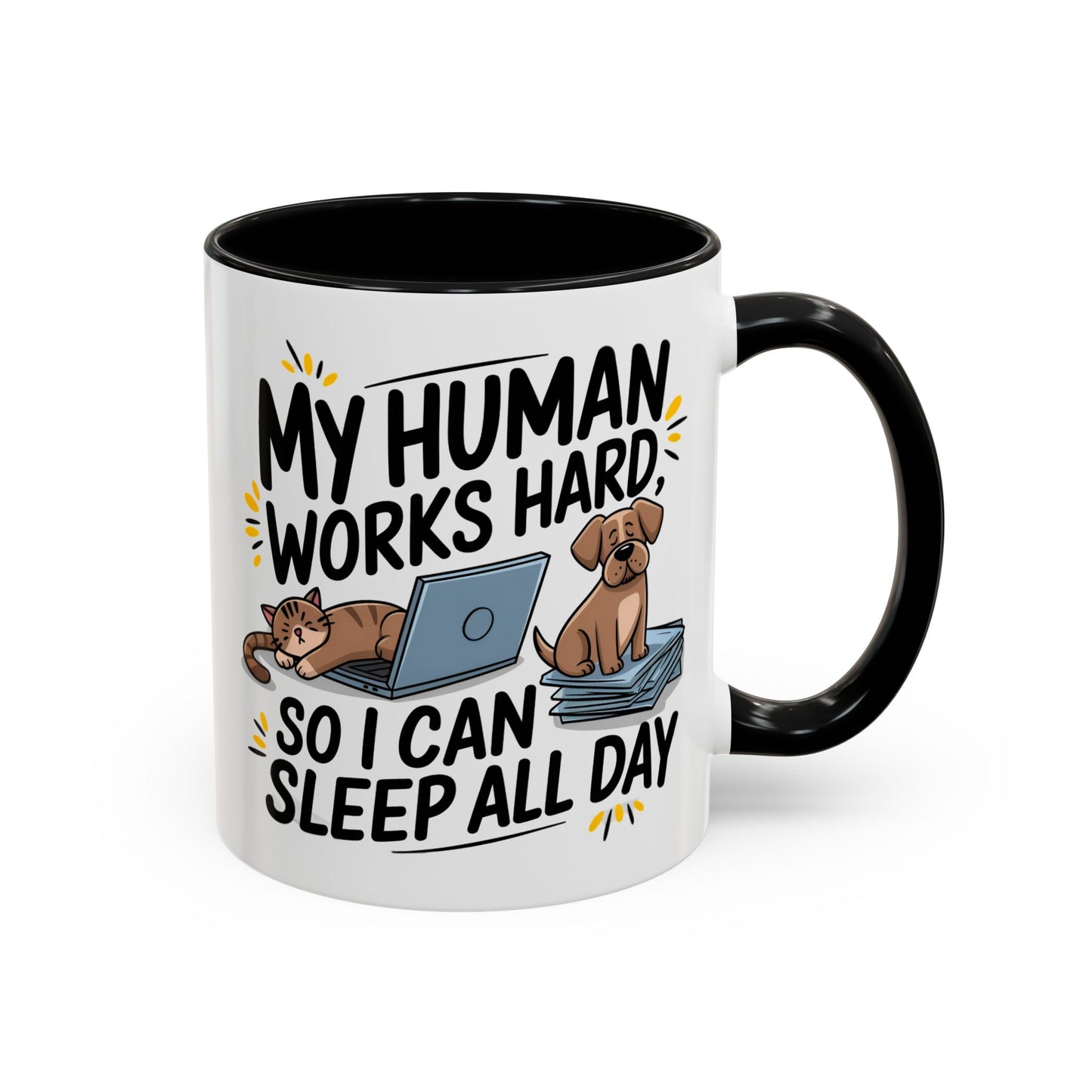 Animal Mug - My Human Works Hard
