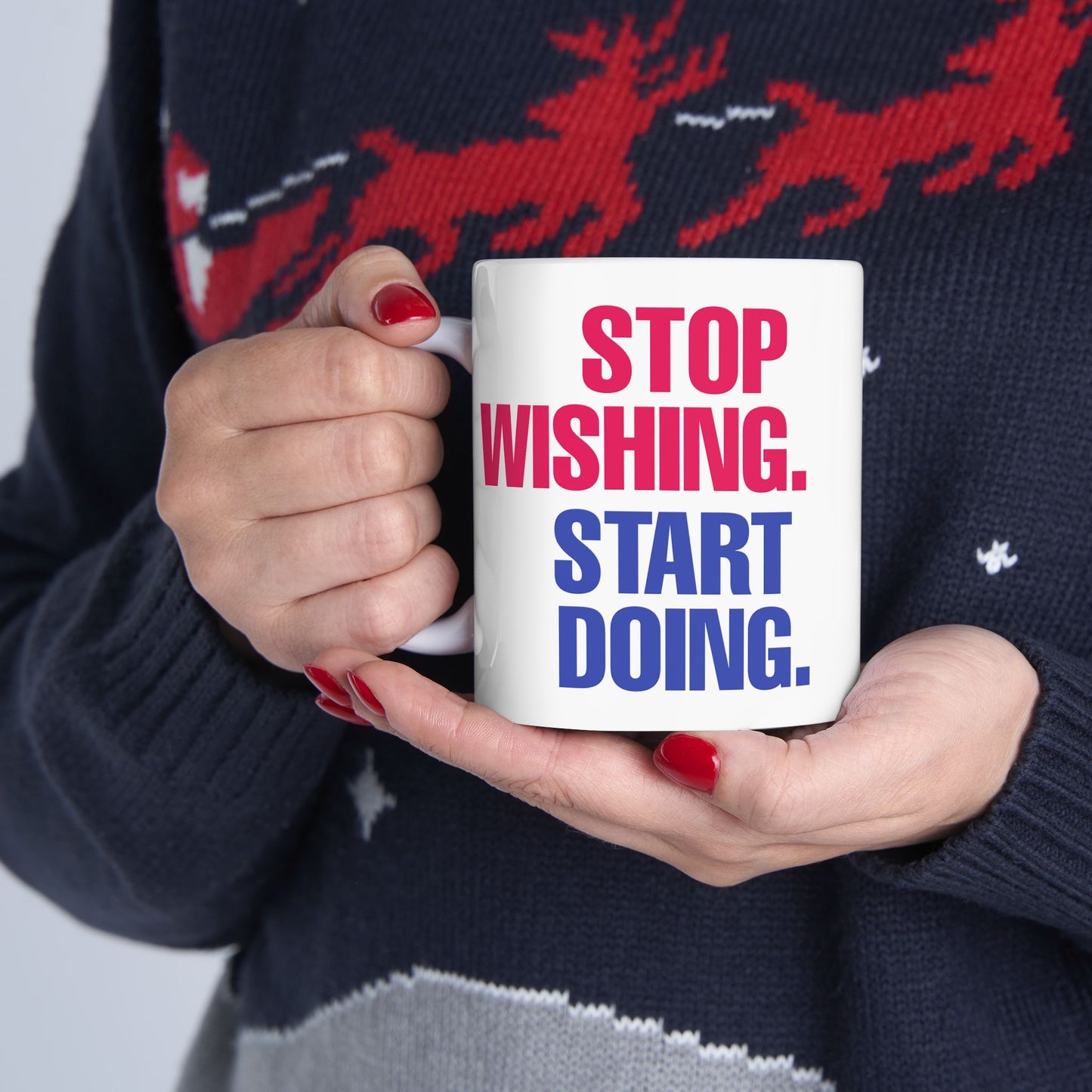 Motivation Mug - Stop Wishing Start Doing 2