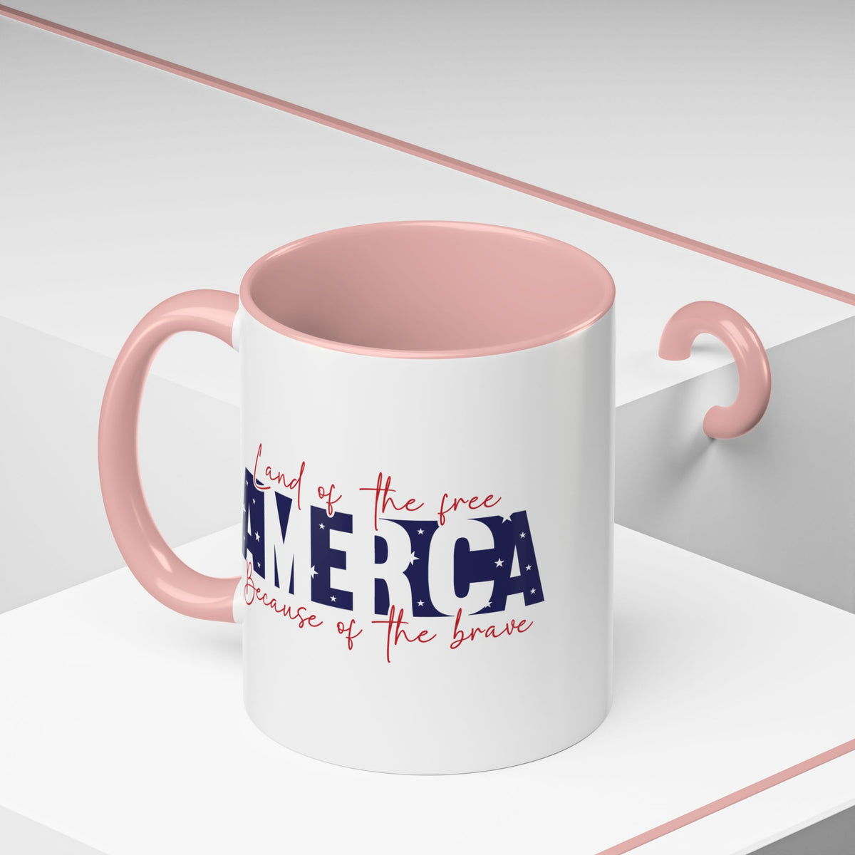4th of July Mug - American Land of the Free Stars