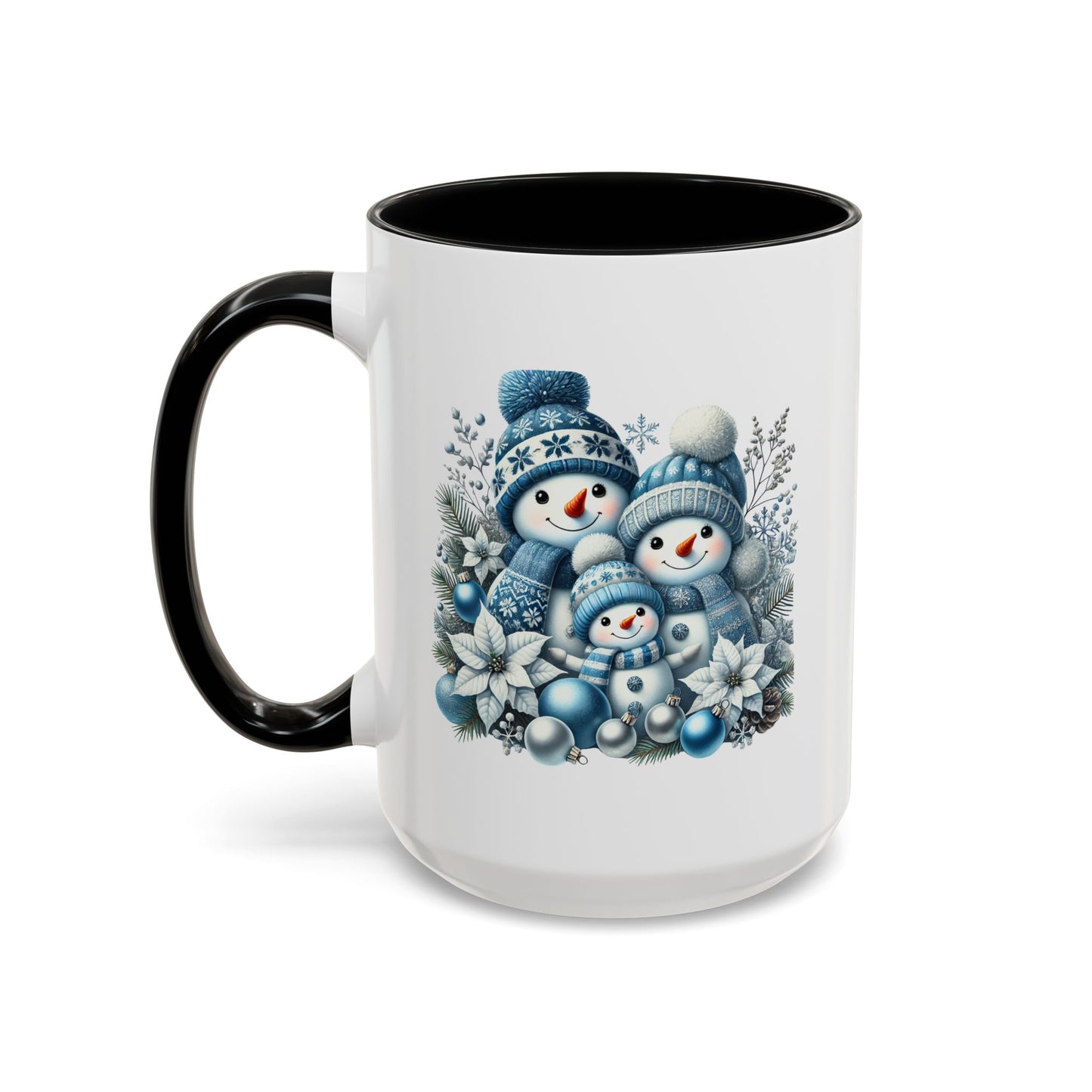 Christmas Mug - Blue Snowman Family