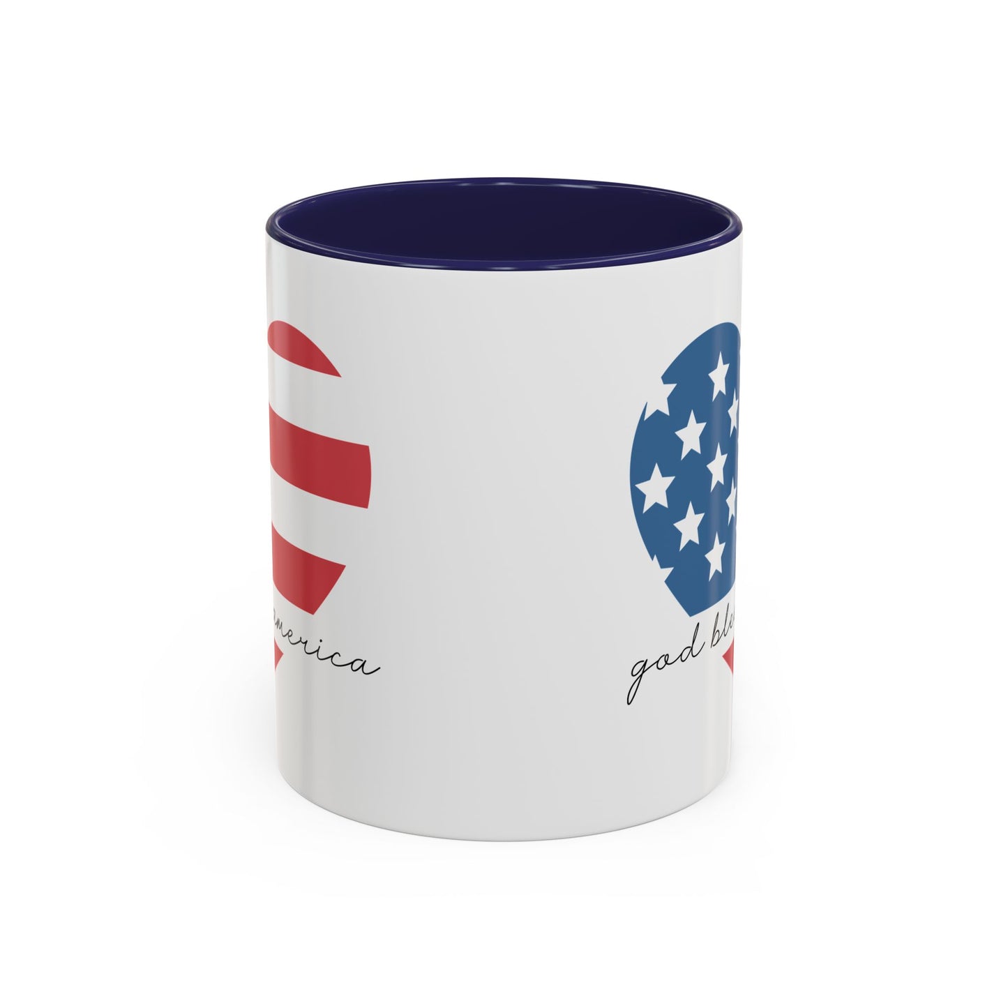 4th of July Mug - God Bless America Flag Heart