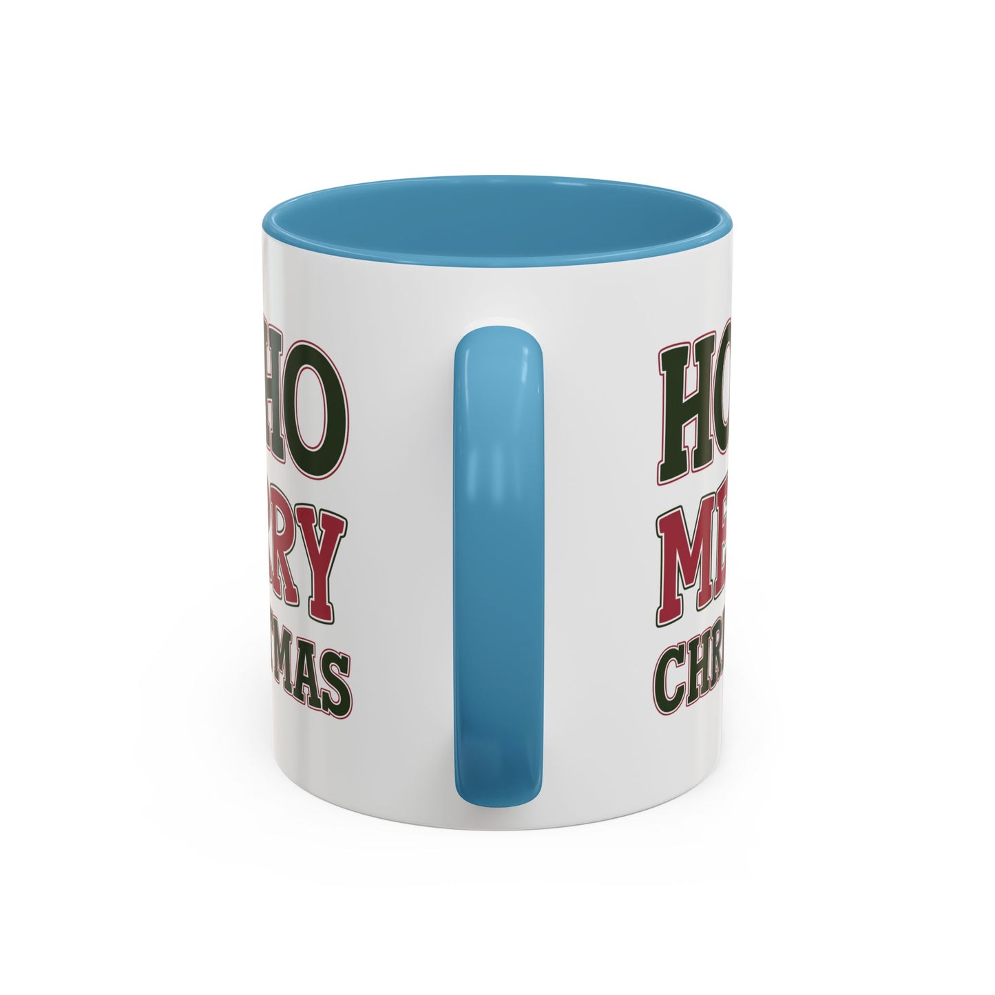 Christmas Mug - Ho Ho Ho Merry Christmas Red & Green Text 4