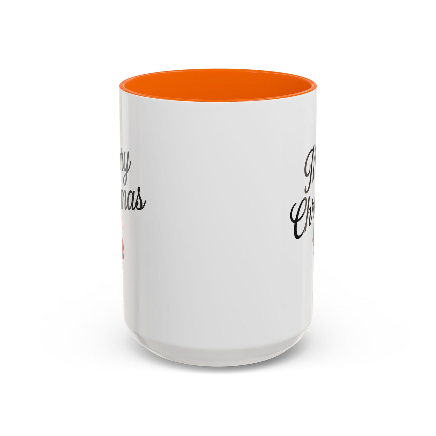 Christmas Mug - Merry Christmas Black Text Santa Present