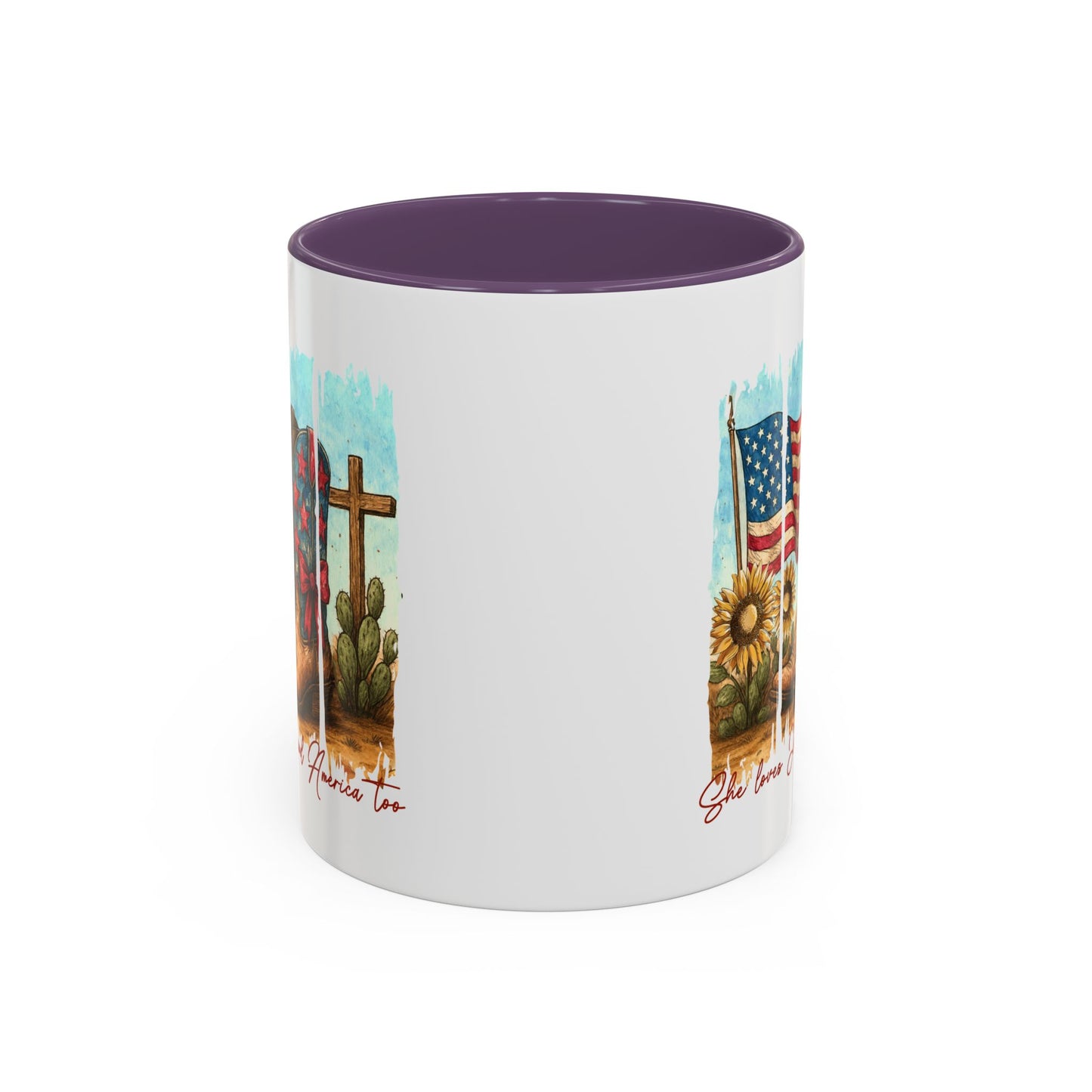 4th of July Mug - She Loves Jesus & America Too Boots
