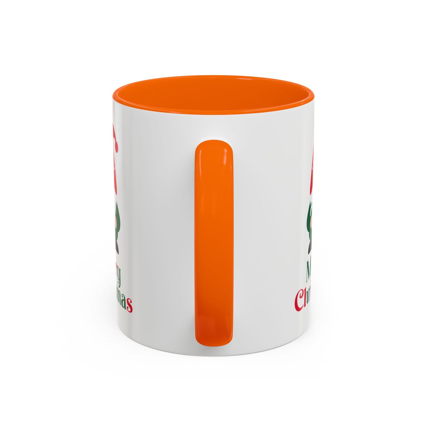 Christmas Mug - Merry Christmas Green & Red Text Gnome Candy Cane