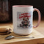 Christmas Mug - Merry Christmas Red Text Puppy Green Top 2