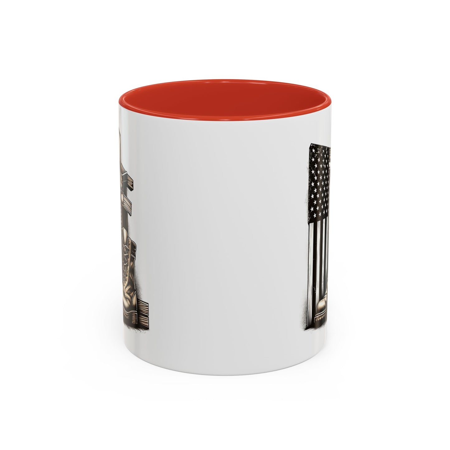 4th of July Mug - Fallen Soldier Boots Flag