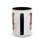 Christmas Mug - Merry Christmas White Green & Red College Text