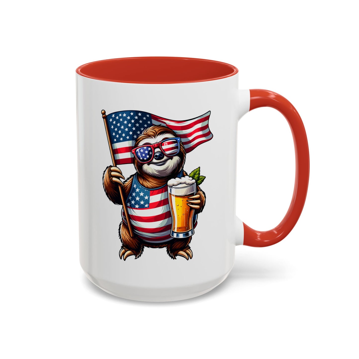 4th of July Mug - Merica Sloth