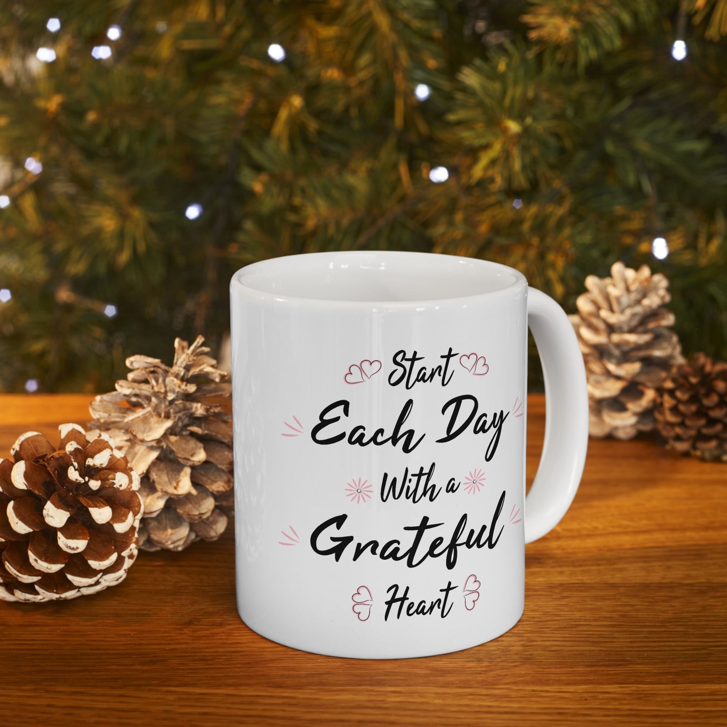 Wellness Mug - Start Each Day Hearts