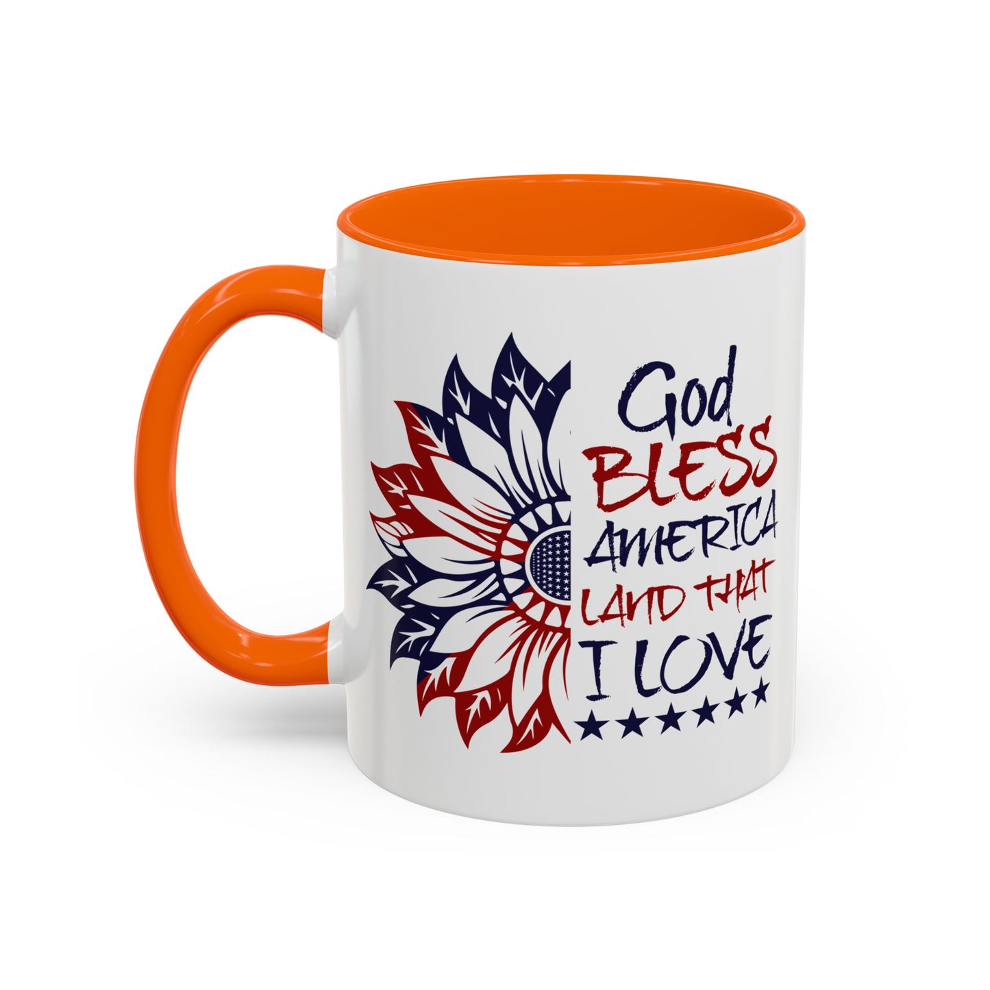 4th of July Mug - God Bless America Sunflower