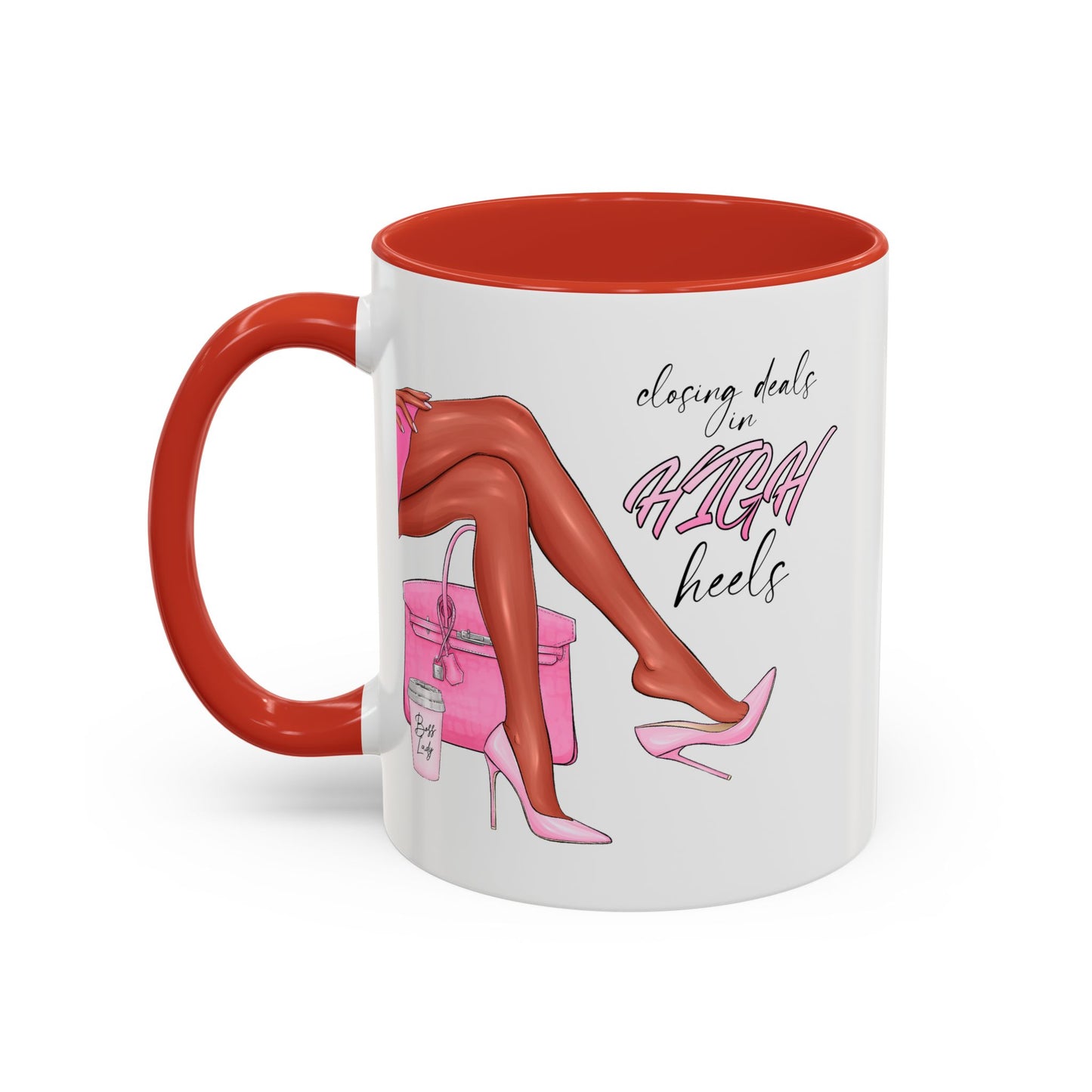 Humor Mug - Closing Deals in High Heels
