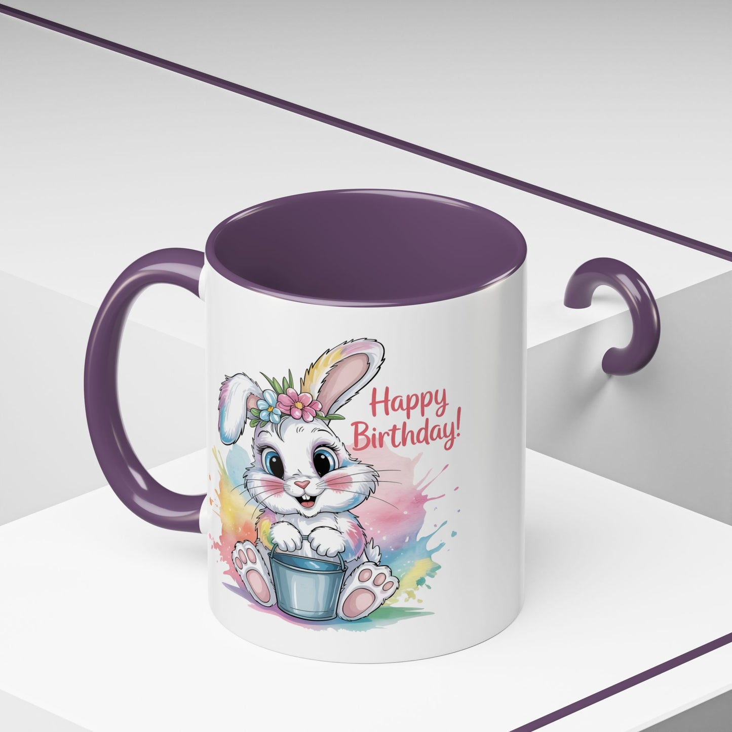 Birthday Mug - Happy Birthday Cute Bunny
