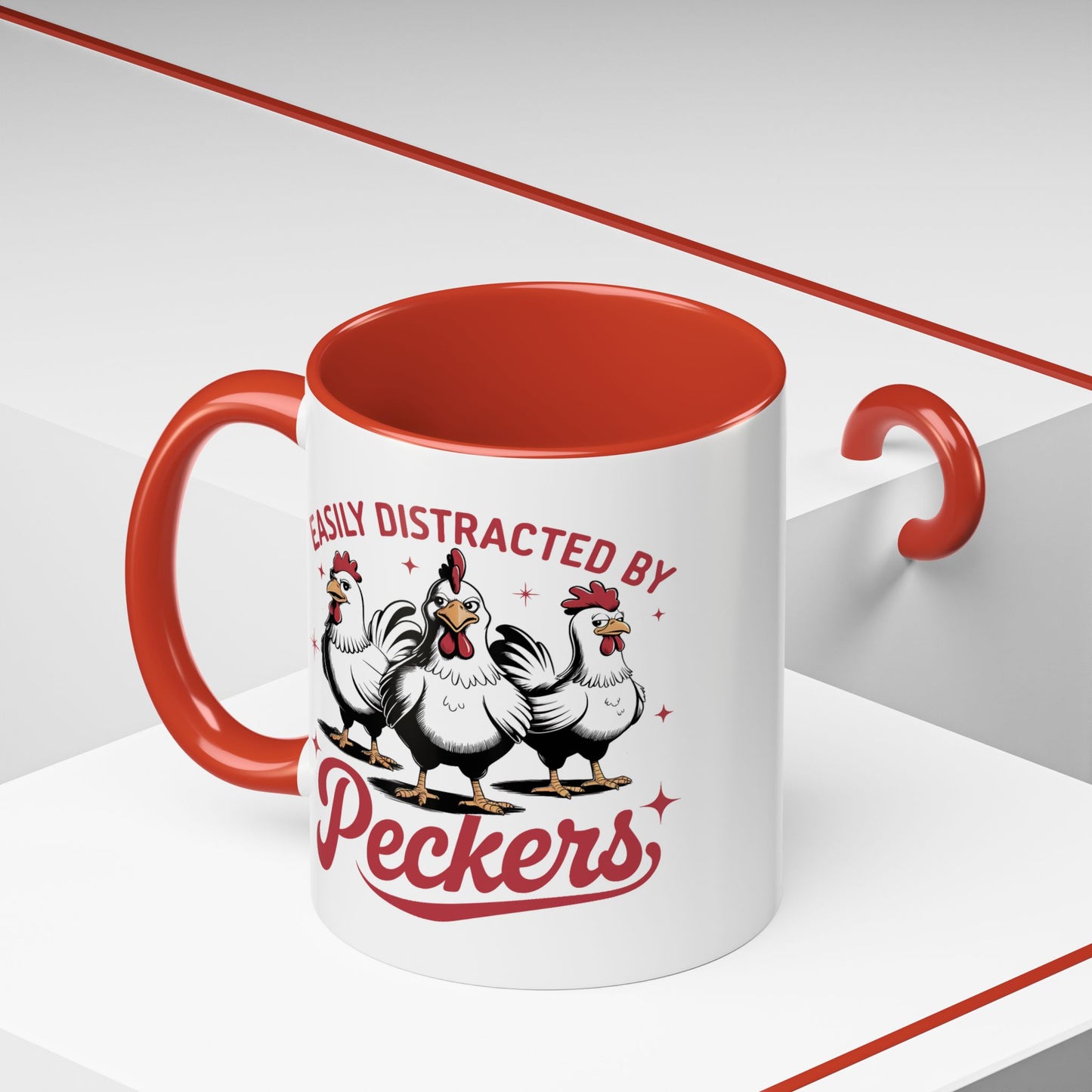 Humor Mug - Easily Distracted By Peckers