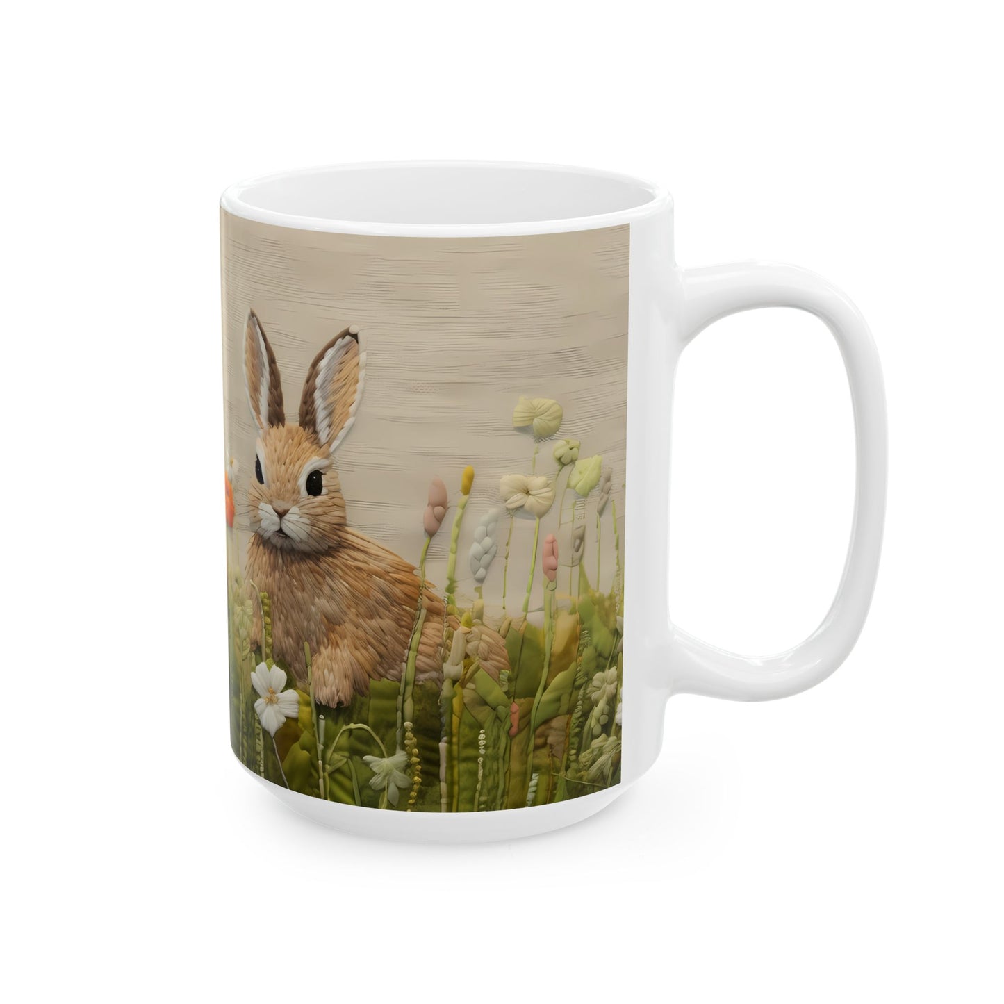 Artistic Mug - Felted Bunnies 3