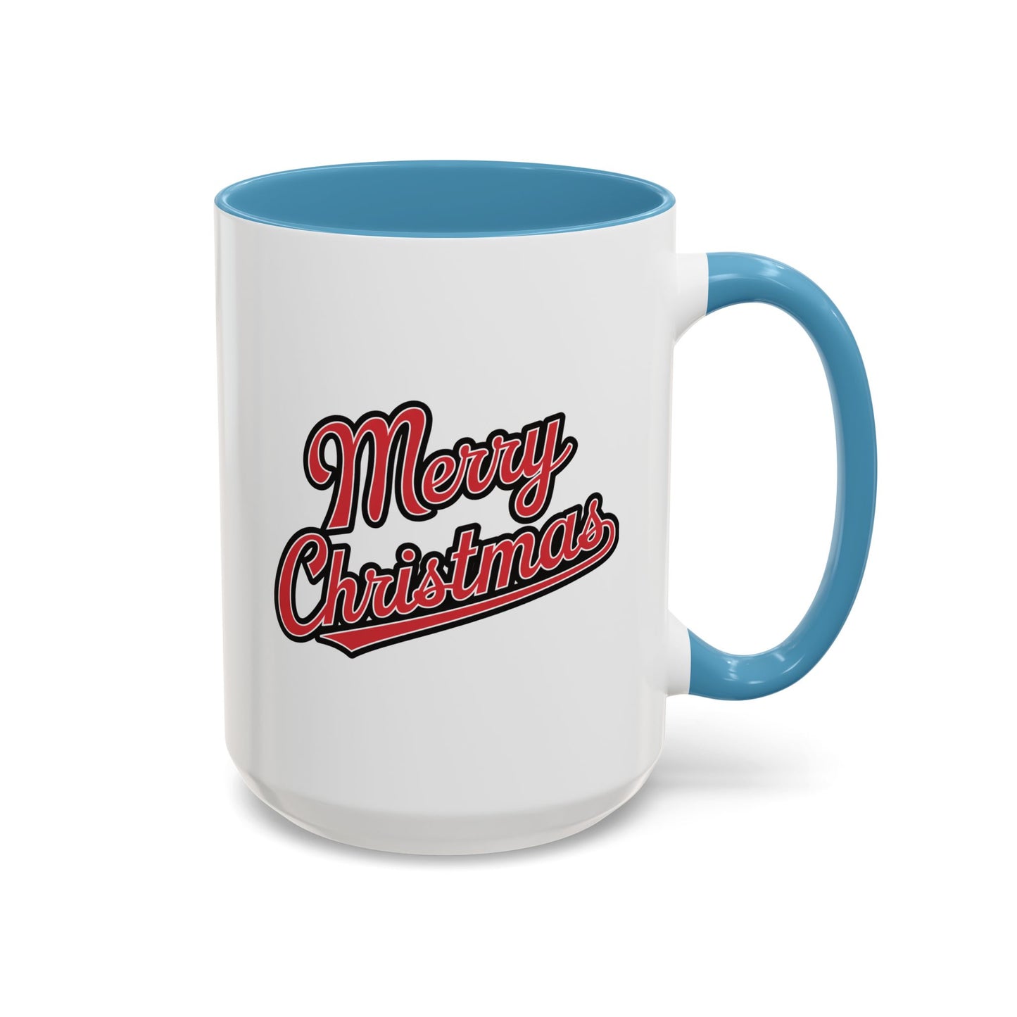 Christmas Mug - Merry Christmas Red & Black Baseball Text
