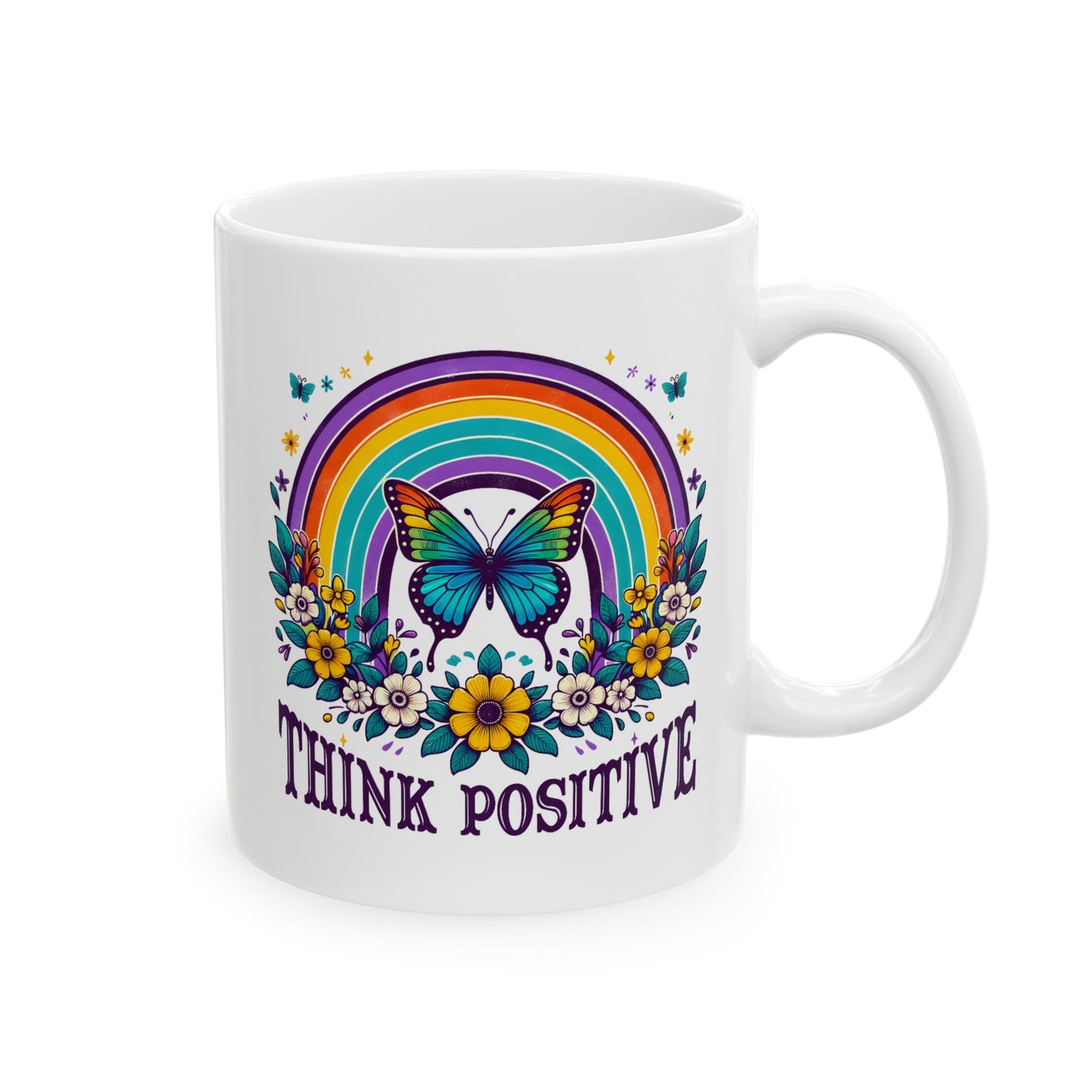 Wellness Mug - Think Positive Butterfly