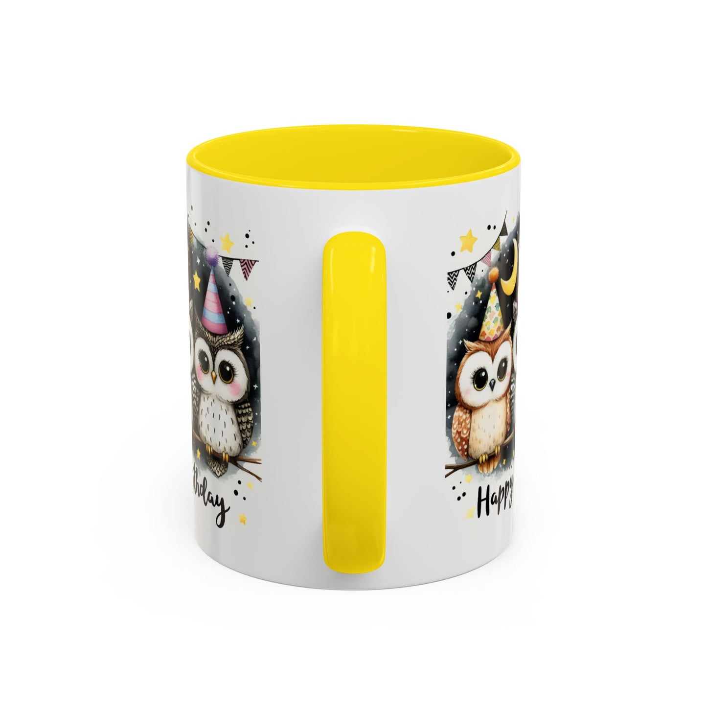 Birthday Mug - Happy Birthday Owls