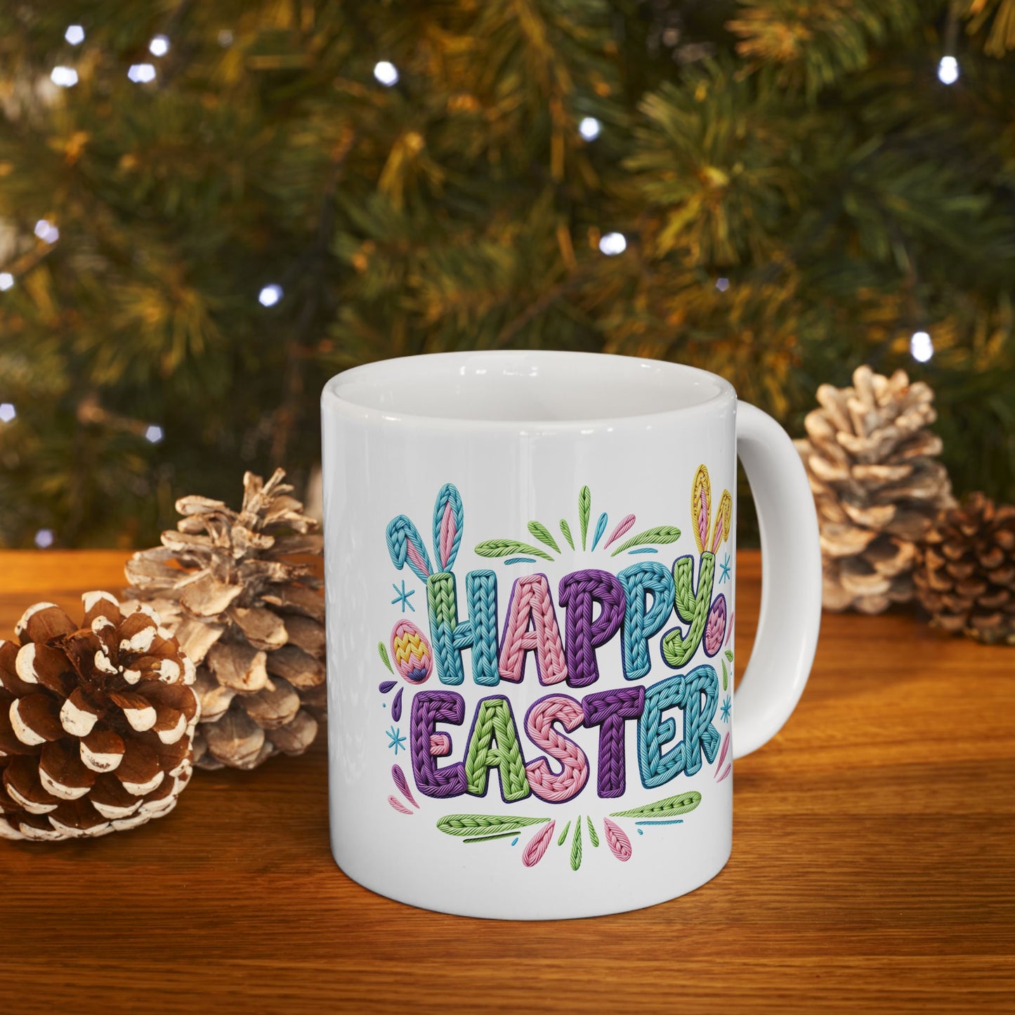Easter Mug - Faux Yarn Easter