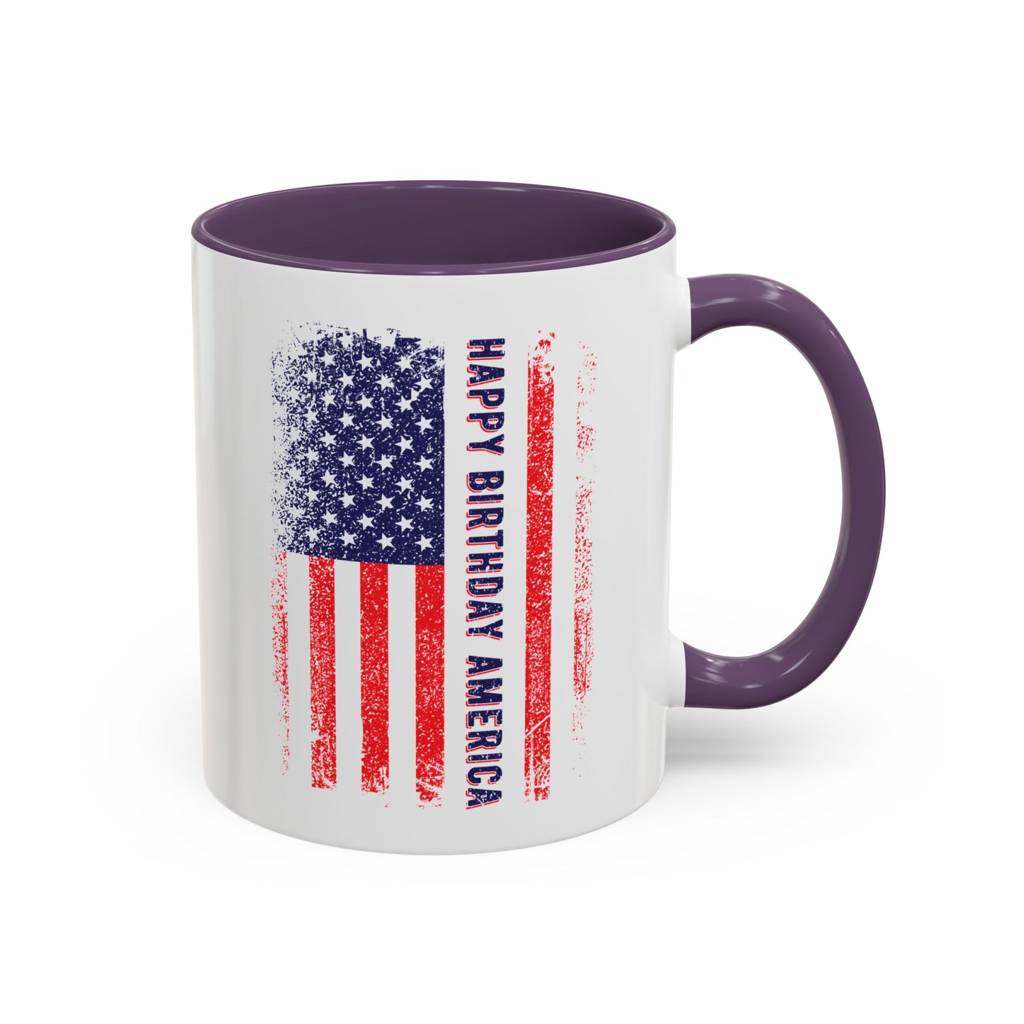 4th of July Mug - Happy Birthday America Flag