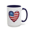 4th of July Mug - Heart American Flag