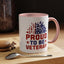 4th of July Mug - Proud to Be a Veteran Sunflower