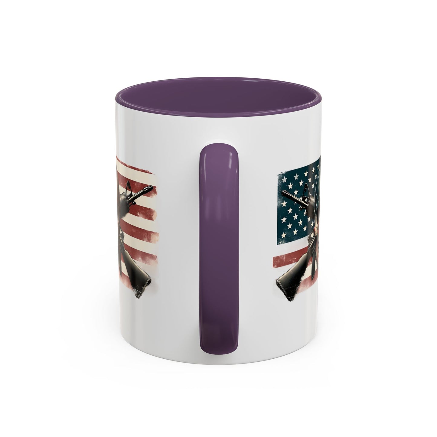 4th of July Mug - Skull Guns Flag