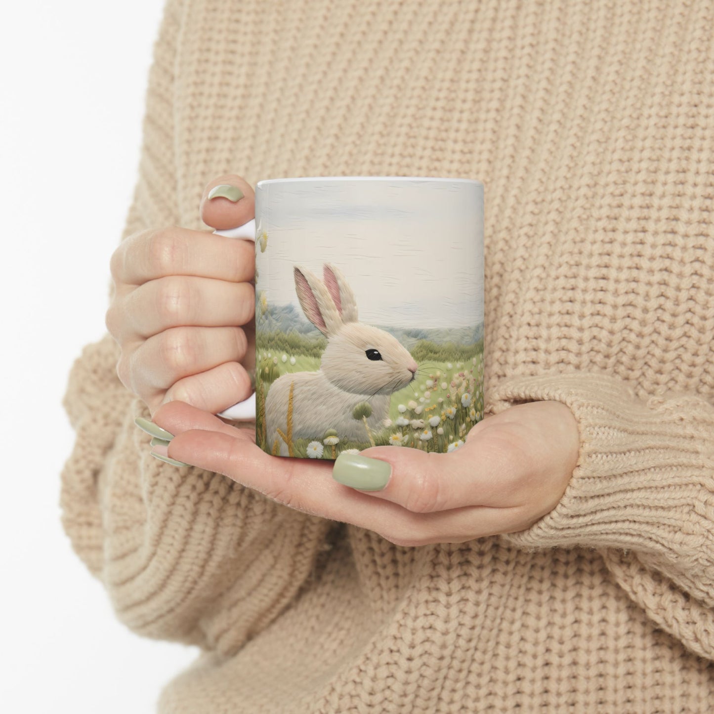 Artistic Mug - Felted Bunnies 2