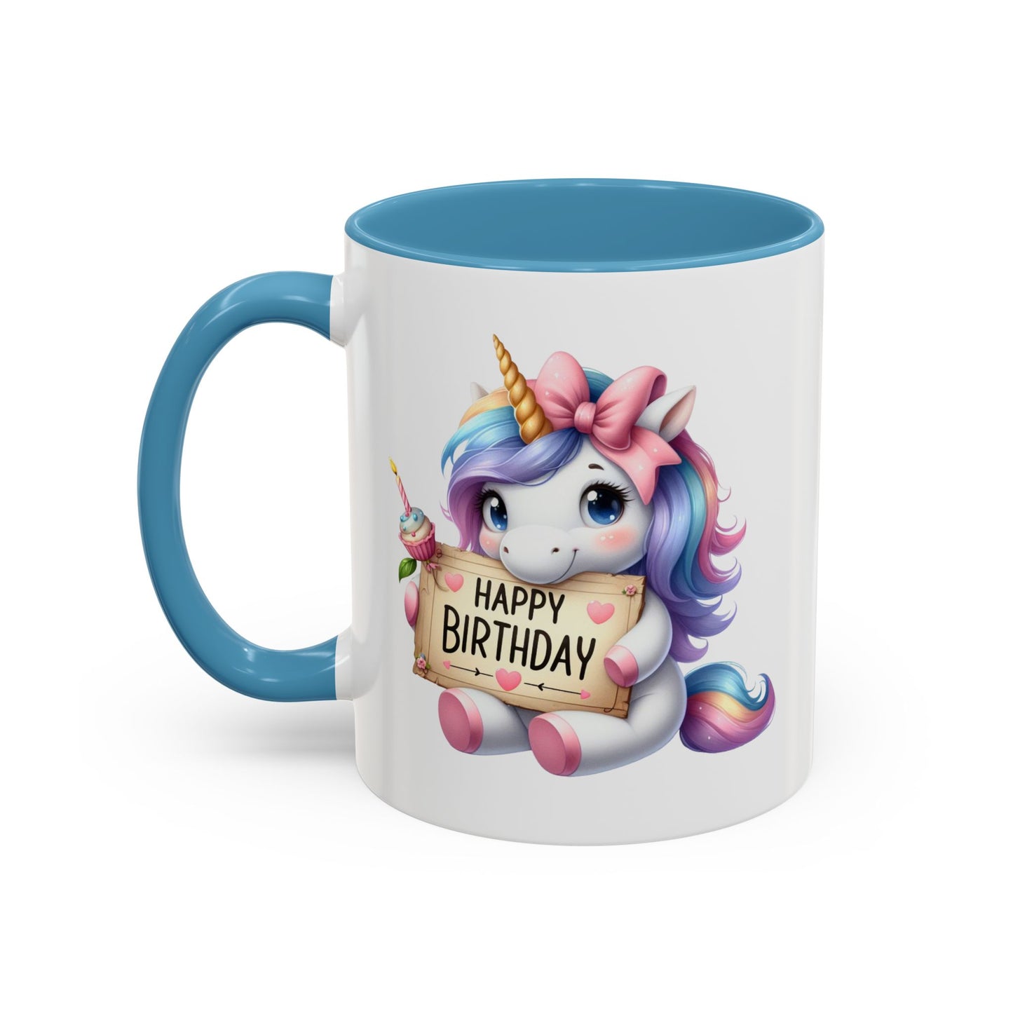 Birthday Mug - Girl Unicorn Happy Birthday Sign