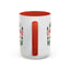 Christmas Mug - Merry Christmas and a Happy New Year Green & Red Text Trees Stars