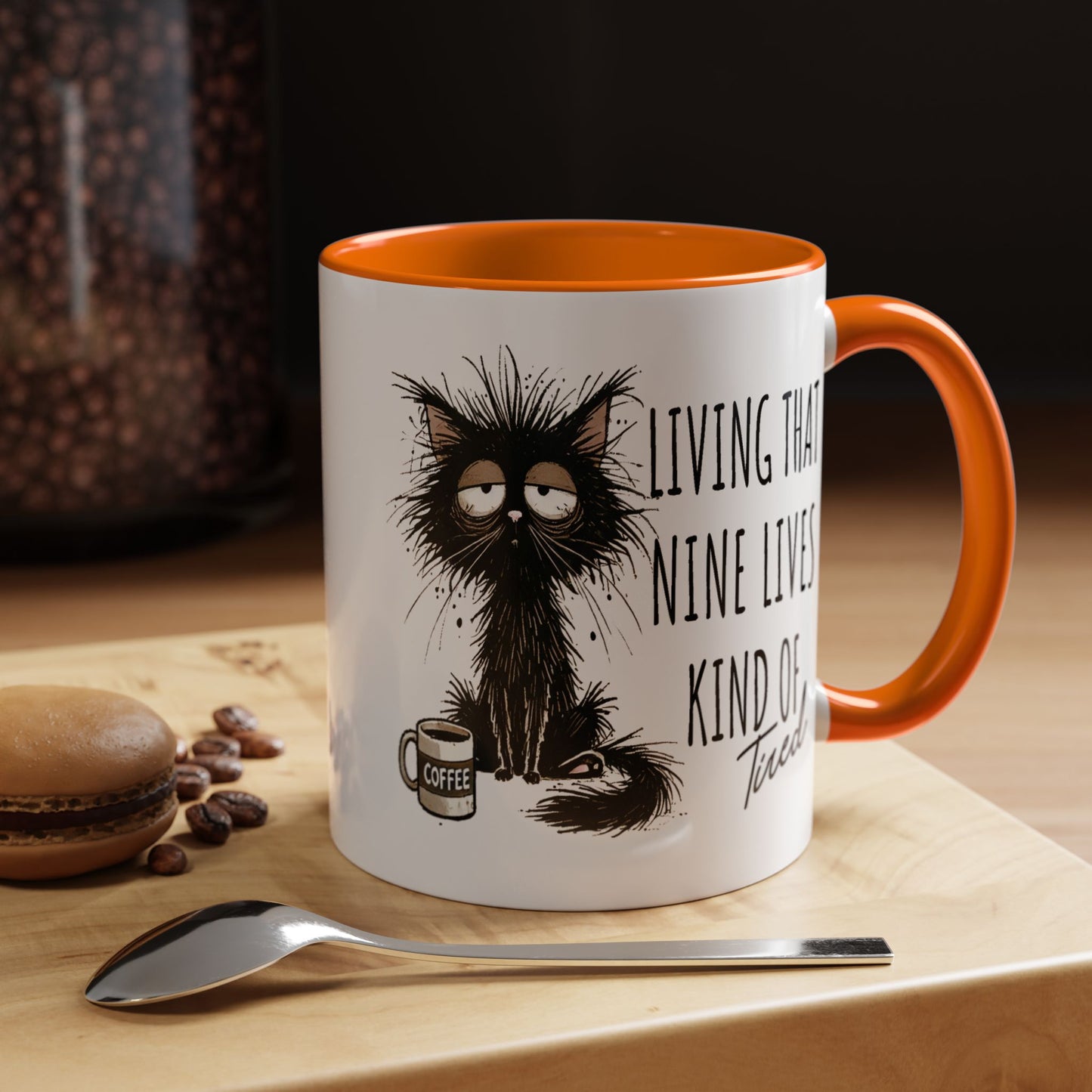 Humor Mug - Living That Nine Lives