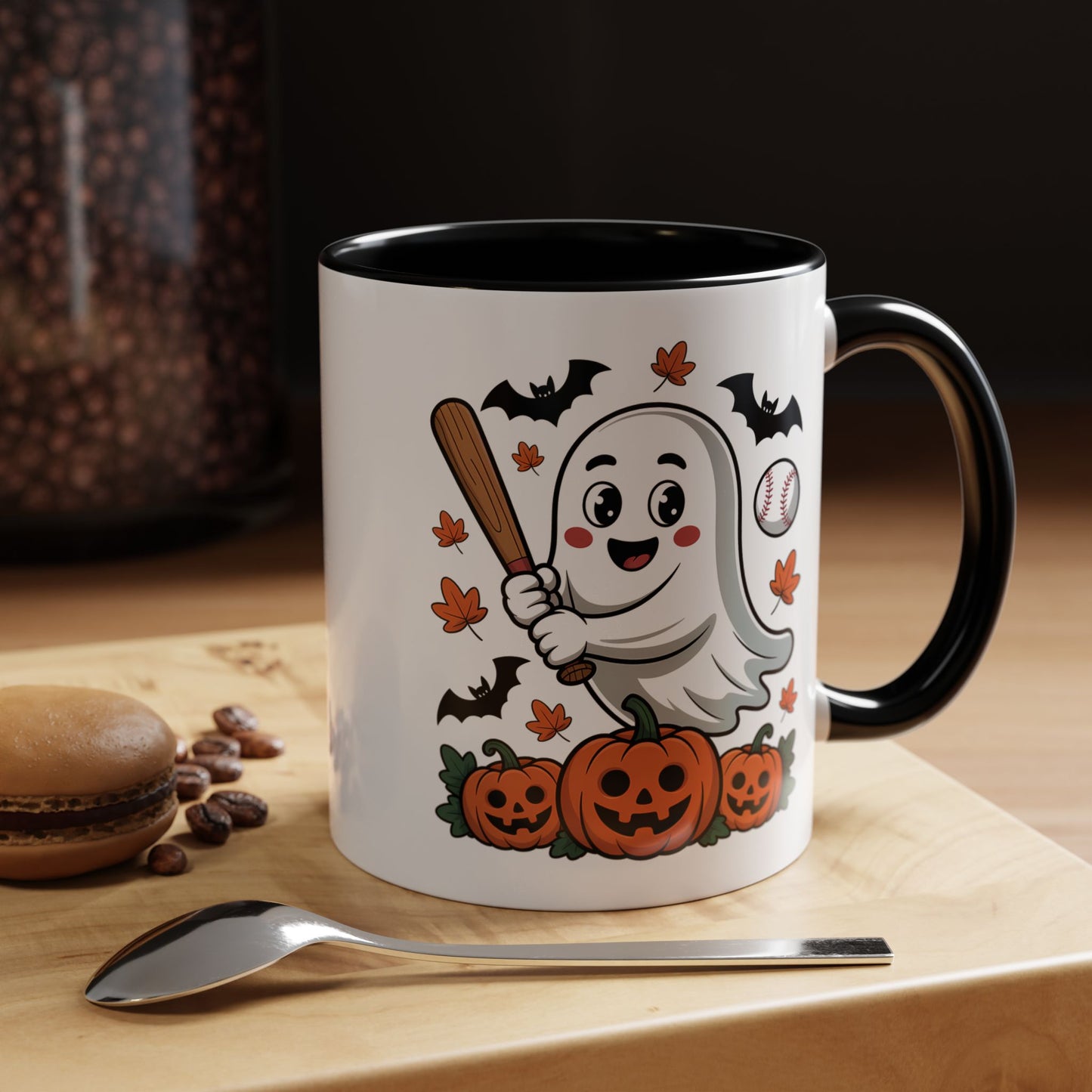 Halloween Mug - Ghost With Baseball Bat