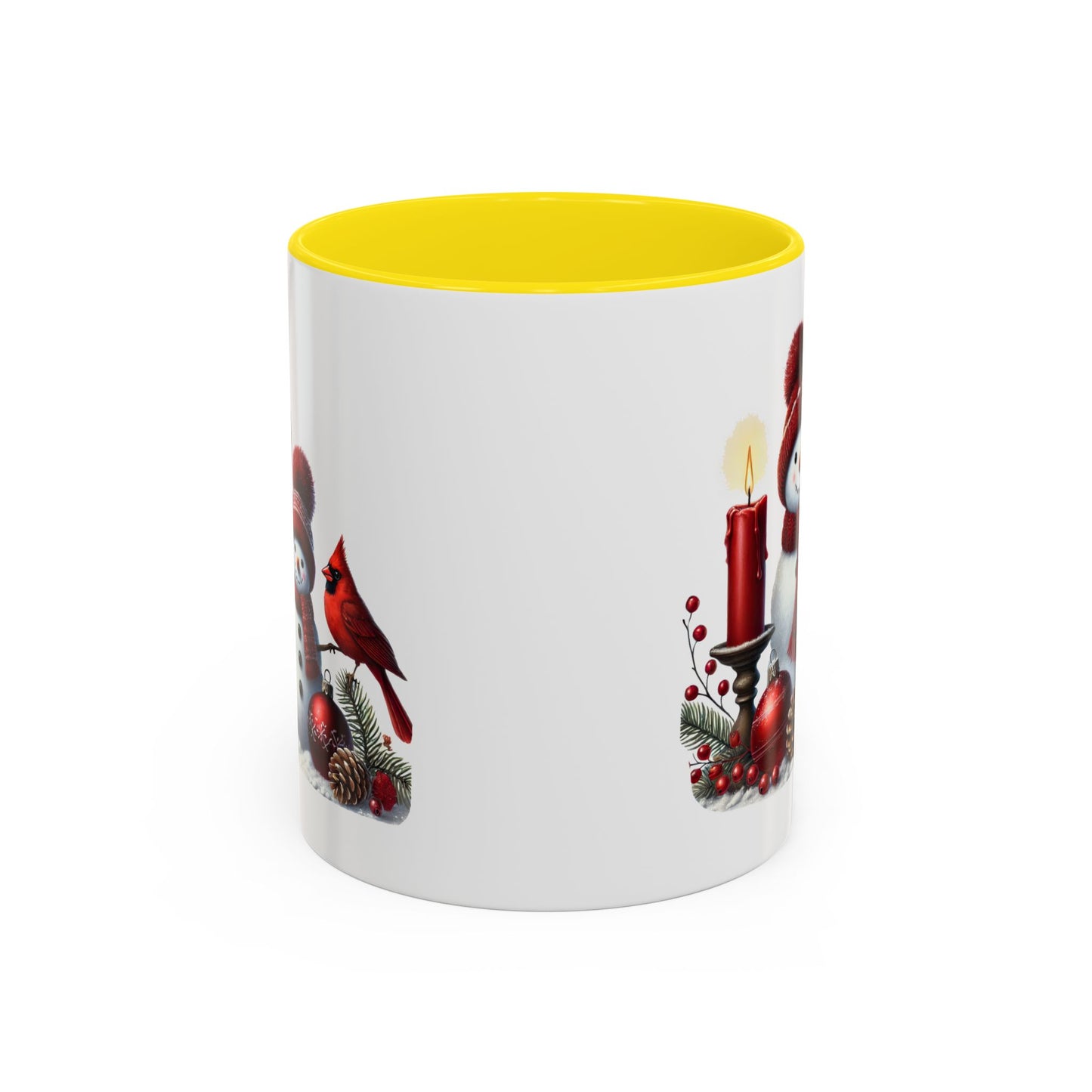 Christmas Mug - Burgundy Snowman Family