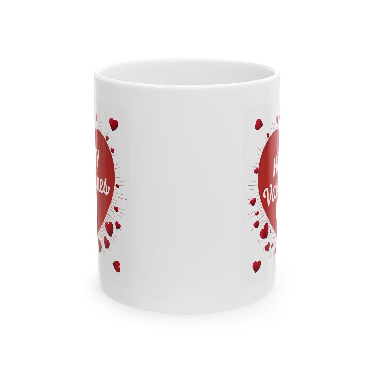 Valentine's Day Mug - Happy Red Hearts