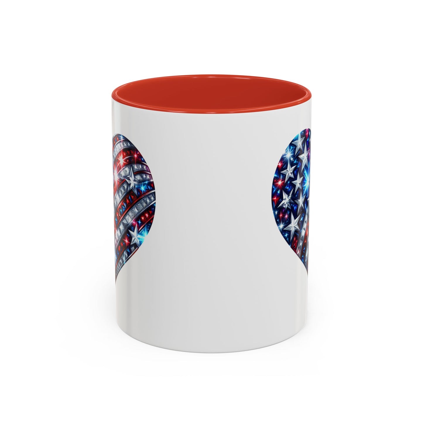 4th of July Mug - USA Sparkle Heart