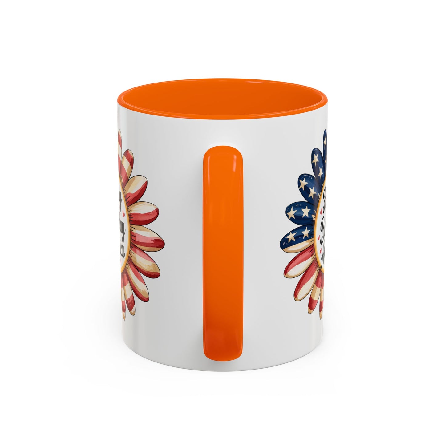 4th of July Mug - Happy Birthday America Sunflower