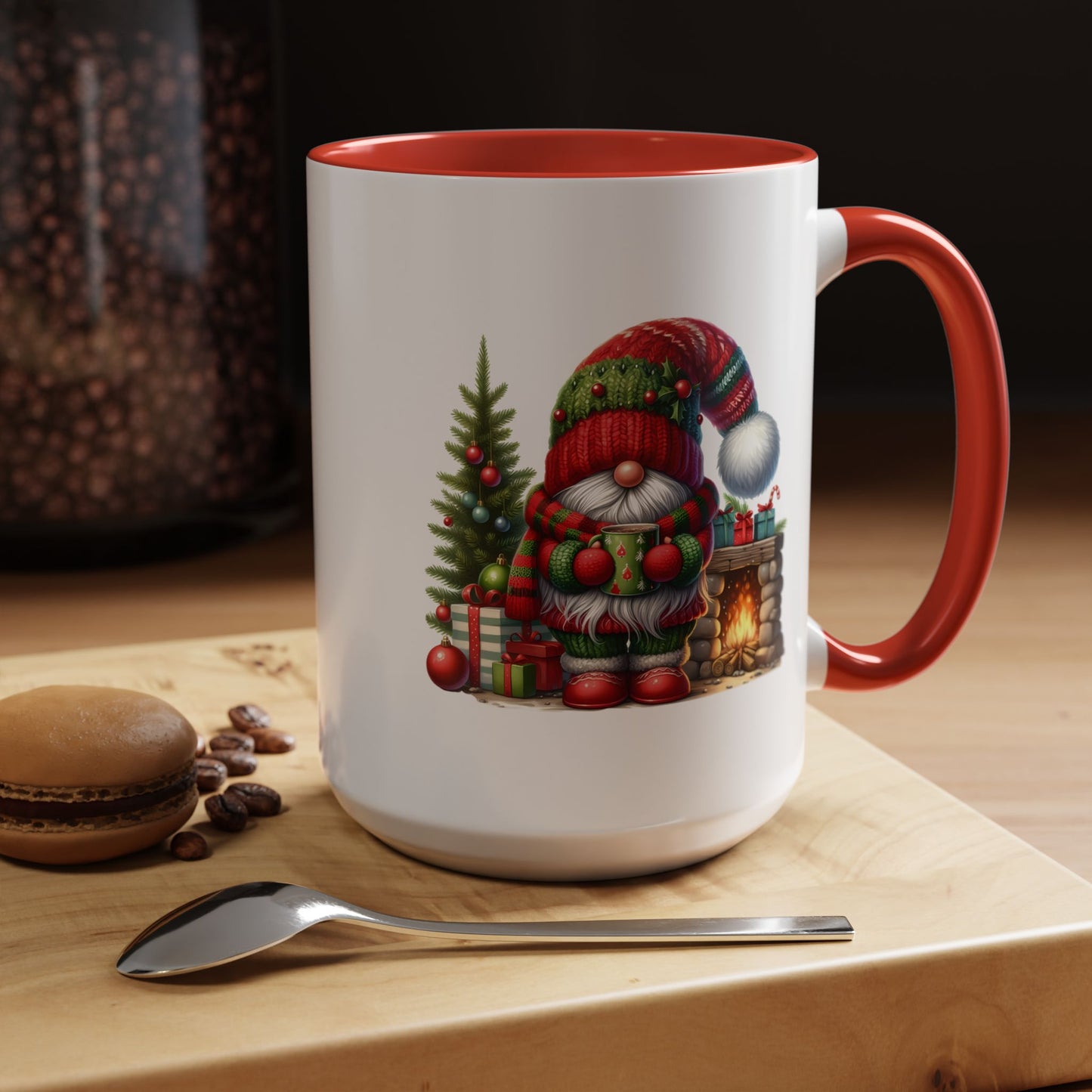 Christmas Mug - Gnome Fireplace
