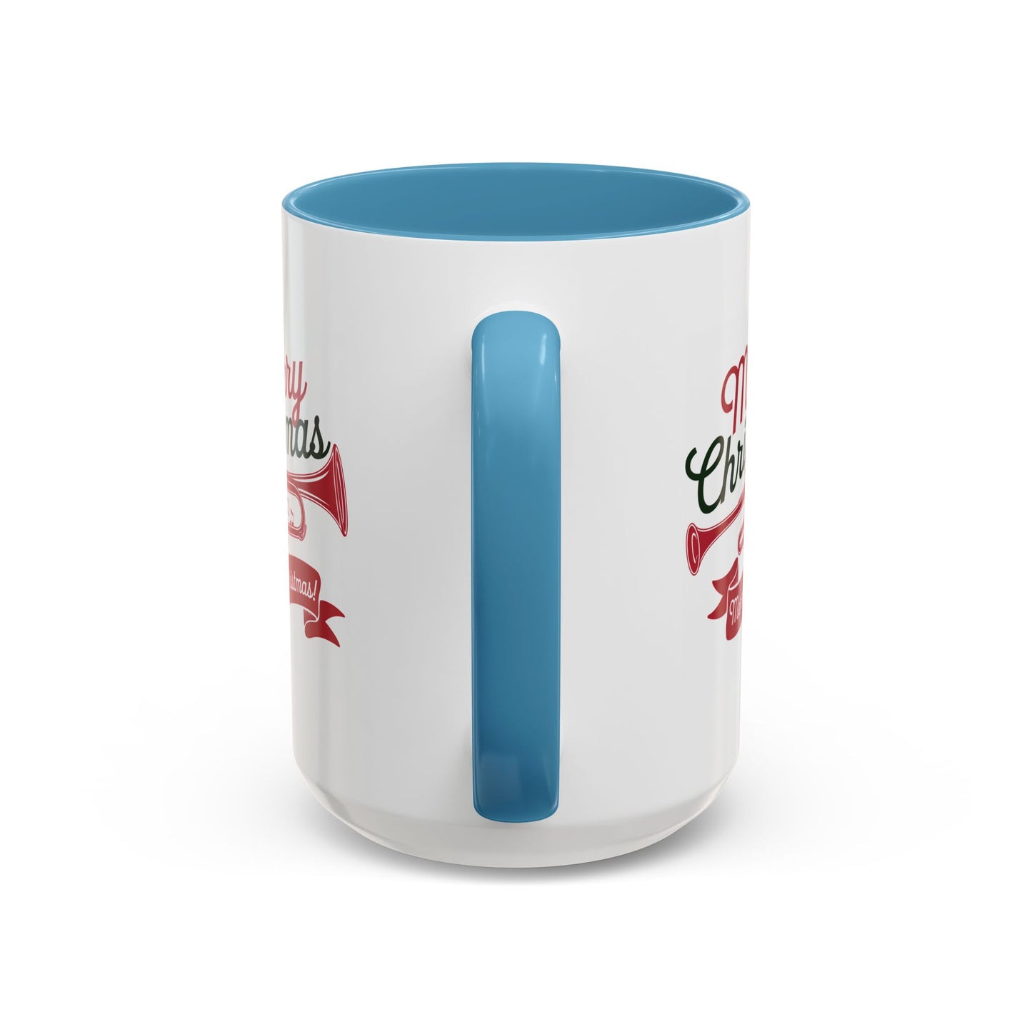 Christmas Mug - Red & Green Text Trumpet