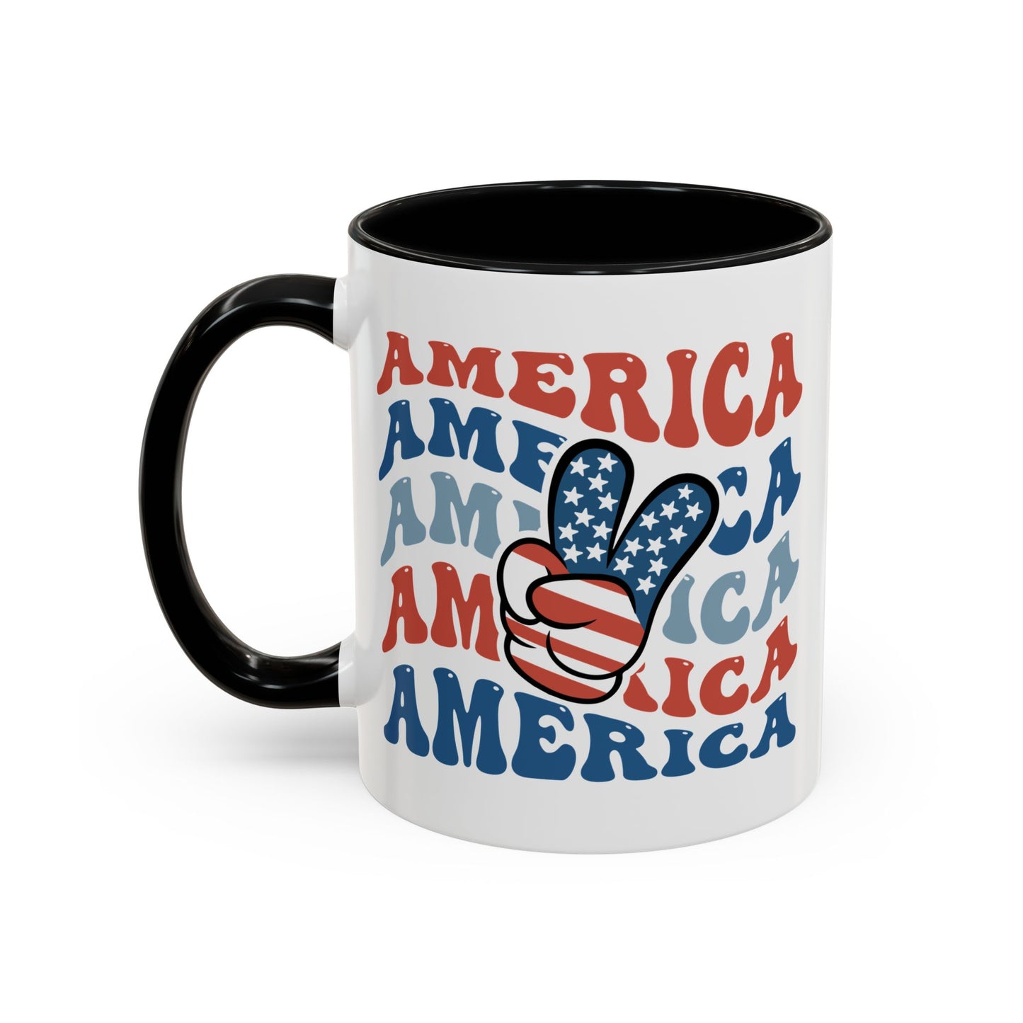 4th of July Mug - America peace Sign