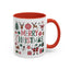 Christmas Mug - Merry Christmas Red White & Green Text Collage
