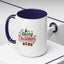 Christmas Mug - Merry Christmas Green & Red Text Tree Snowflakes Presents
