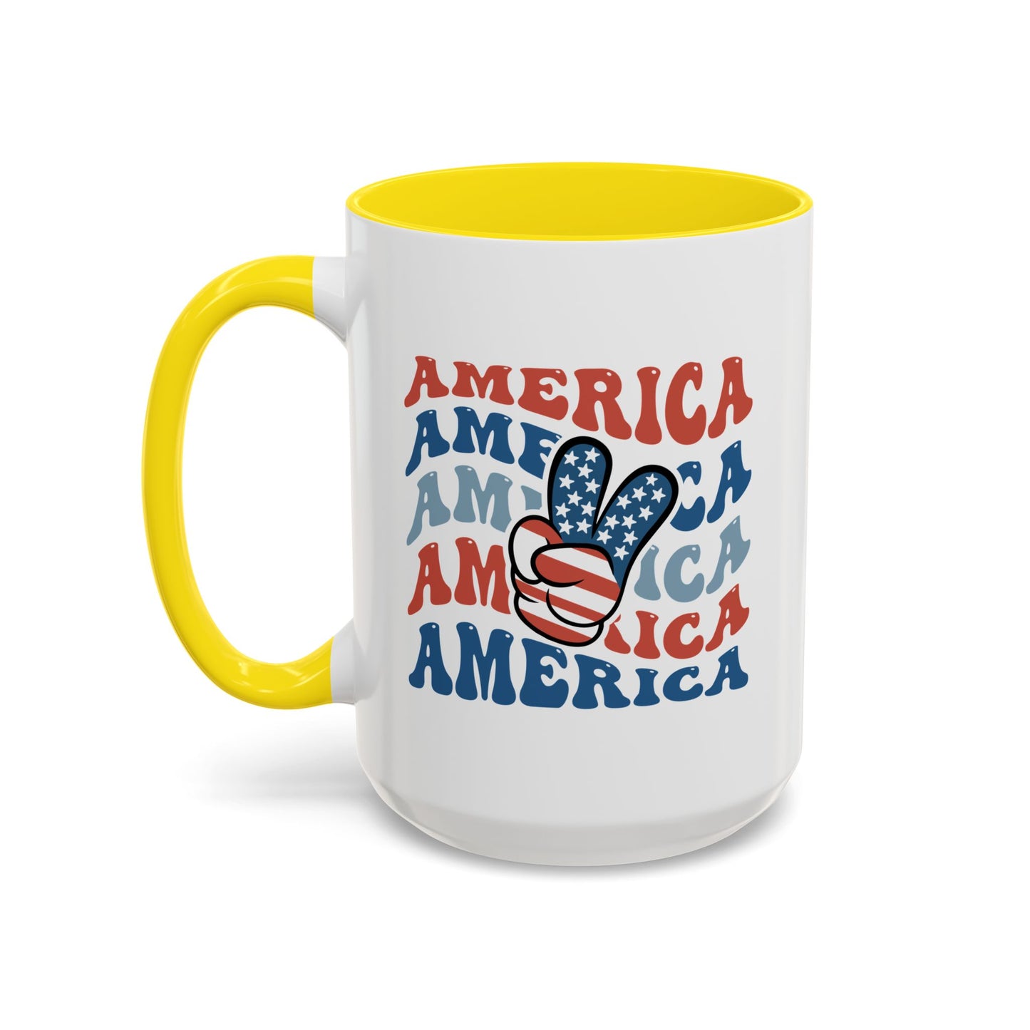 4th of July Mug - America peace Sign