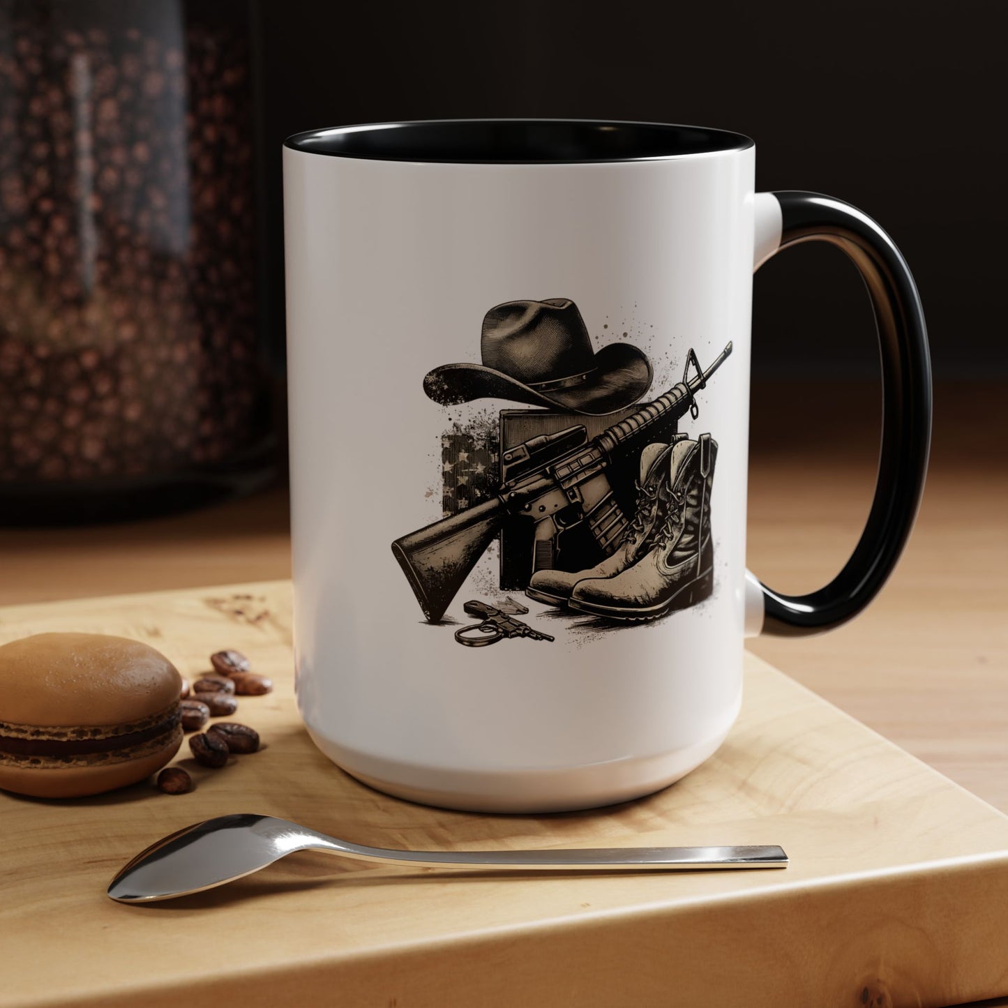 4th of July Mug - Soldier Hat Boots Gun