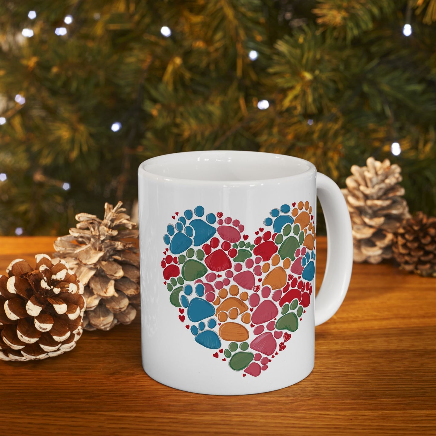 Animal Mug - Dog Paws Heart