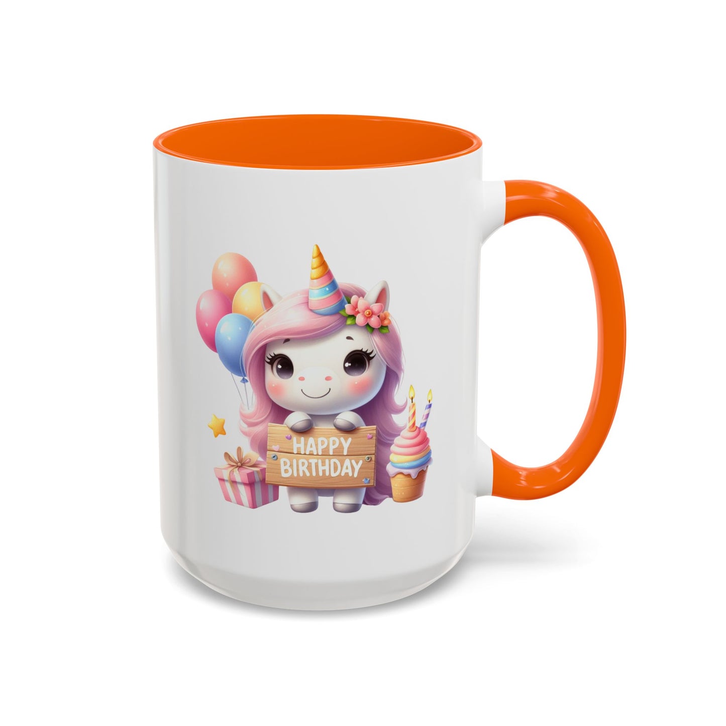 Birthday Mug - Girl Unicorn Happy Birthday Sign 2